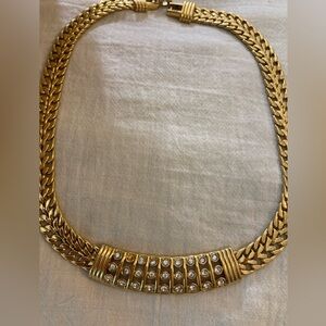 Swarovski Crystals Swan Logo Choker Collar Necklace‎